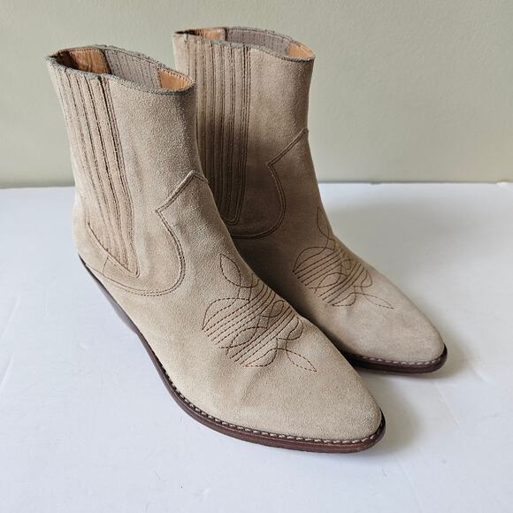 Zadig & Voltaire Women's Suede Western Booties, Size 36 (US 5) Tyler Ankle - Picture 3 of 7